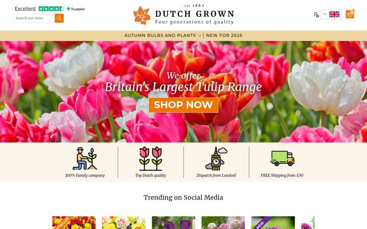 Screenshot of dutchgrown.co.uk