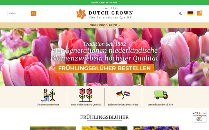 Screenshot of dutchgrown.de