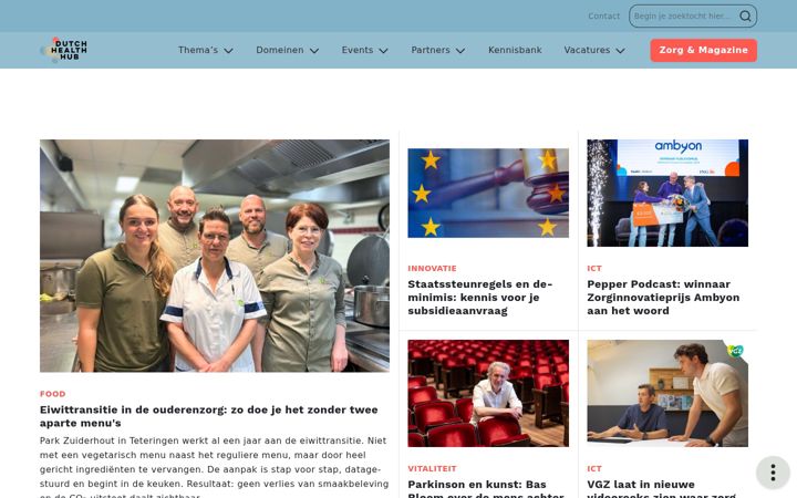 Screenshot di dutchhealthhub.nl