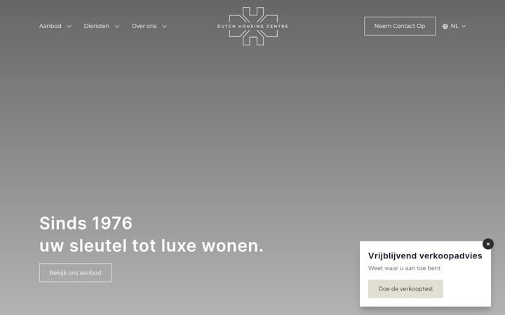 Snímek obrazovky dutchhousing.nl