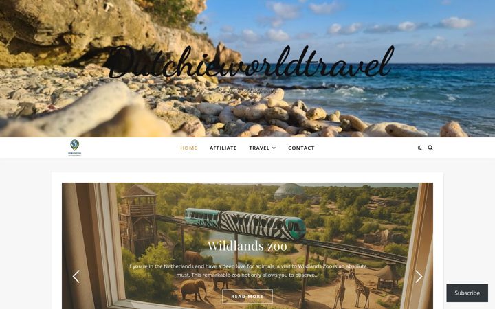 Screenshot of dutchieworldtravel.com