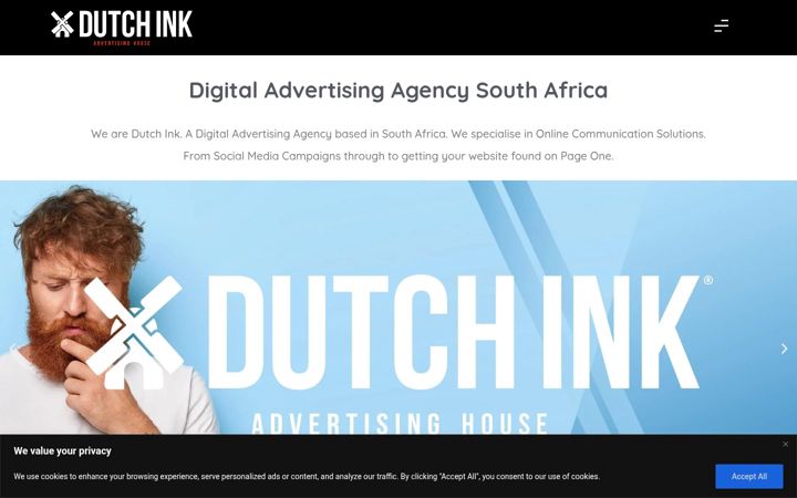 Екранна снимка на dutchink.co.za