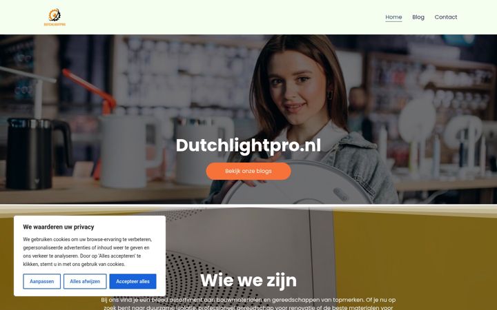 Snímek obrazovky dutchlightpro.nl