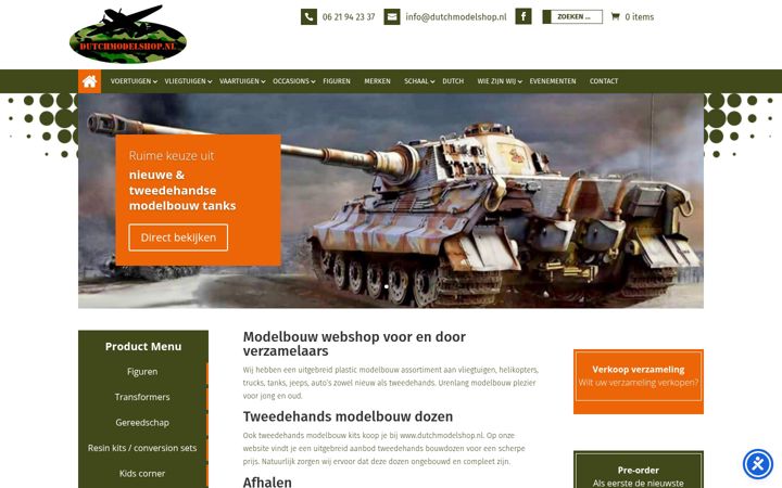 Screenshot di dutchmodelshop.nl