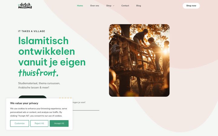Screenshot of dutchmuslima.com