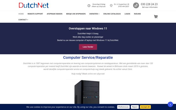 Screenshot di dutchnet.nl