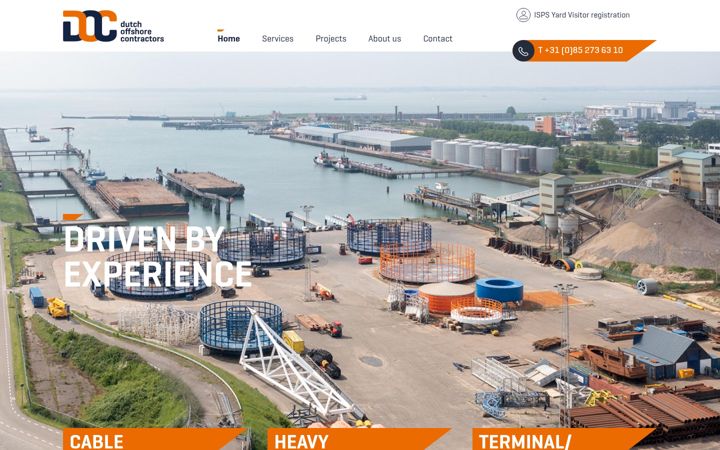 Screenshot of dutchoffshorecontractors.com