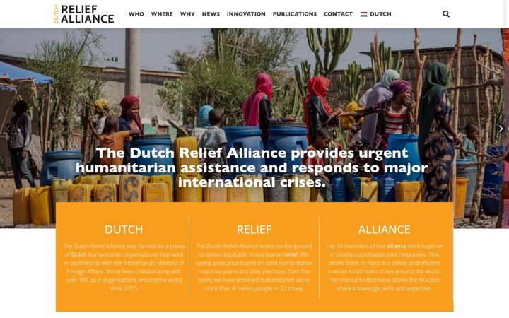 Zrzut ekranu dutchrelief.org