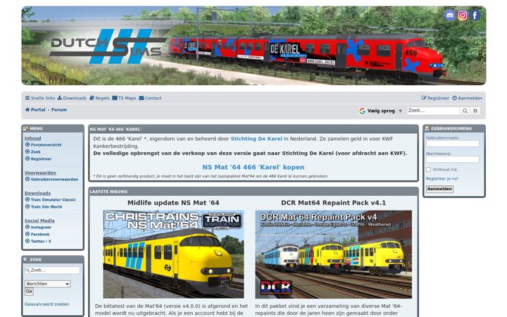 Screenshot di dutchsims.nl