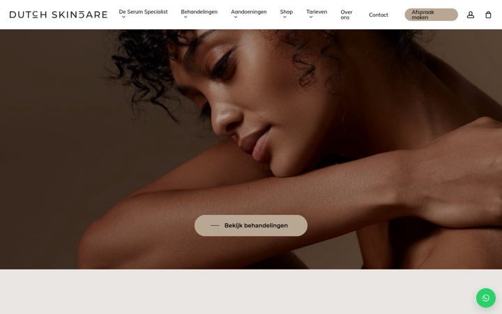 Screenshot di dutchskincare.nl