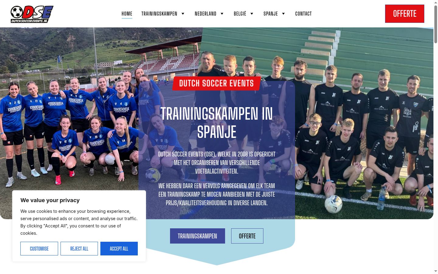 Screenshot del banner di consenso mostrato prima di qualsiasi interazione