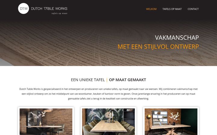 Screenshot di dutchtableworks.nl