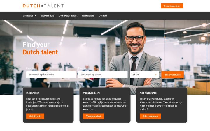 Screenshot di dutchtalent.nl