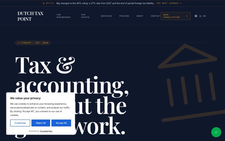Screenshot di dutchtaxpoint.nl