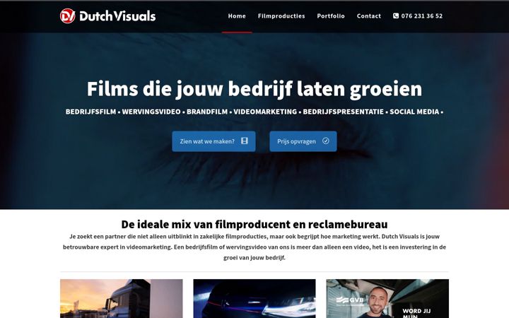 Screenshot di dutchvisuals.nl