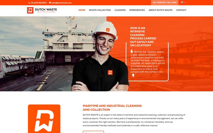 Screenshot of dutchwaste.com