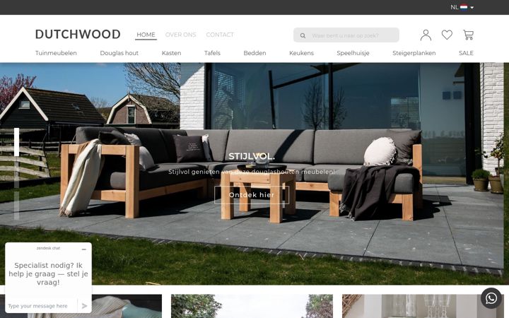 Screenshot di dutchwood.nl