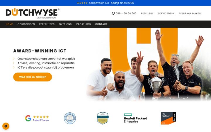 Screenshot di dutchwyse.nl