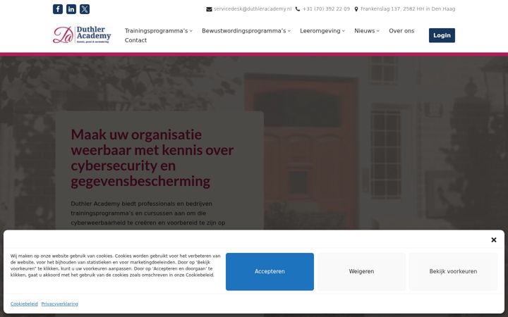 Screenshot di duthleracademy.nl