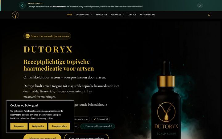 Screenshot di dutoryx.nl