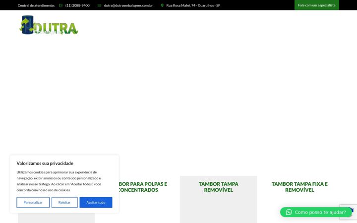Screenshot ta' dutraembalagens.com.br