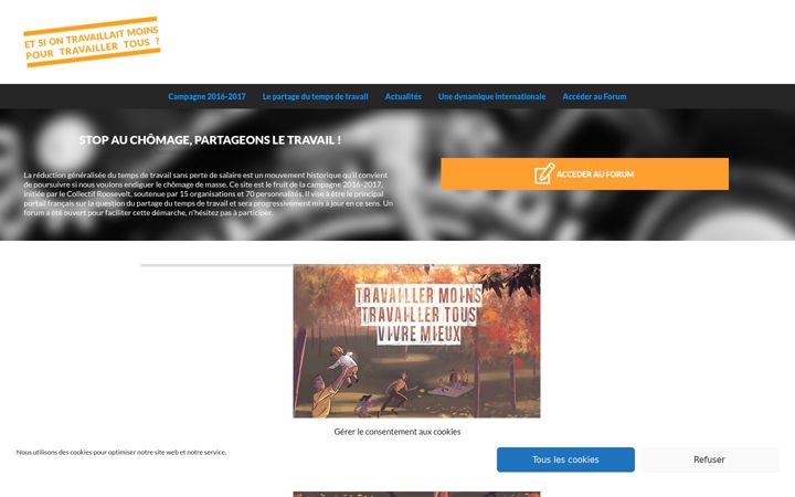 Screenshot of dutravailpourtous.fr