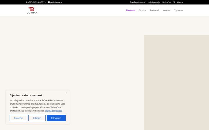 Screenshot of dutrax.hr
