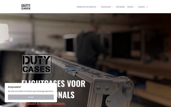 Screenshot di dutycases.nl