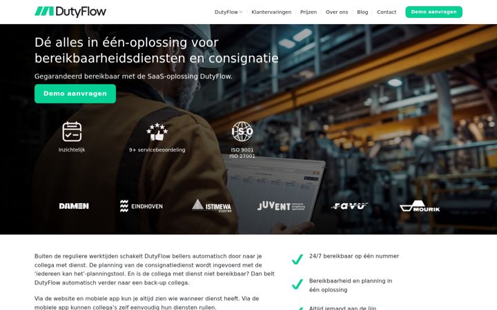 Screenshot di dutyflow.nl