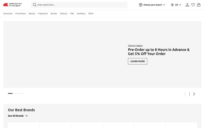 Screenshot of dutyfree-jeddah.com