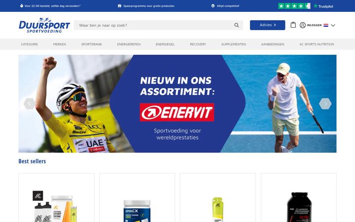 Screenshot di duursport.nl