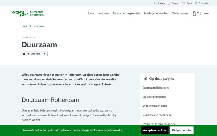 Screenshot di duurzaam010.nl