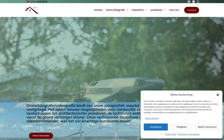 Screenshot di duurzaamdronemedia.nl