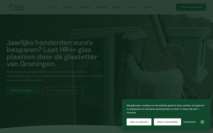 Screenshot di duurzaamglaswerkgroningen.nl