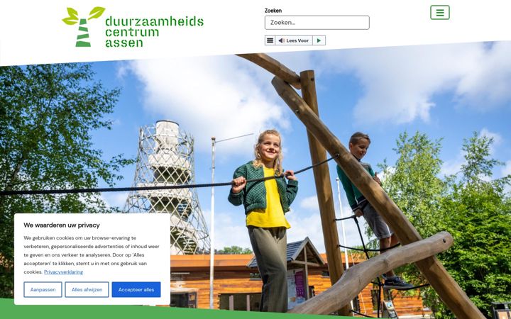 Screenshot di duurzaamheidscentrumassen.nl