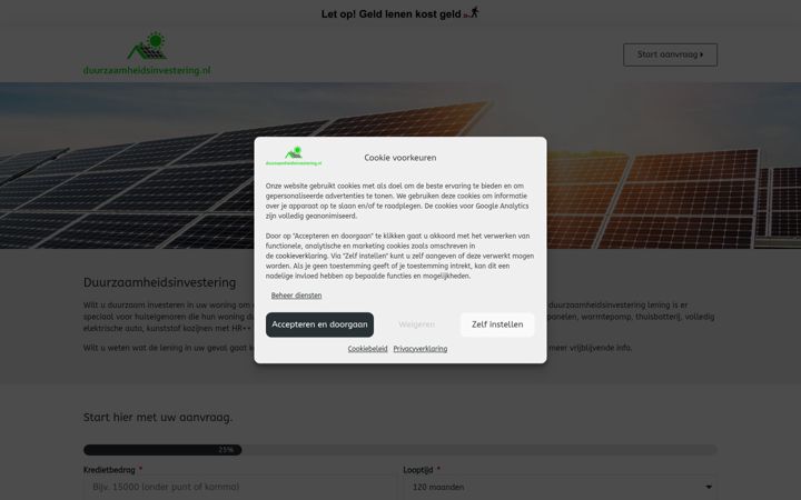 Screenshot di duurzaamheidsinvestering.nl