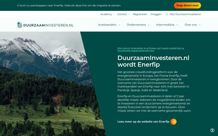 Screenshot of duurzaaminvesteren.nl