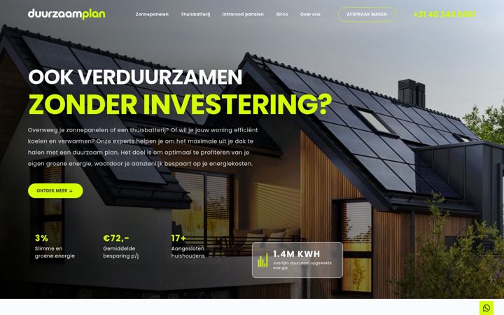 Screenshot di duurzaamplan.nl