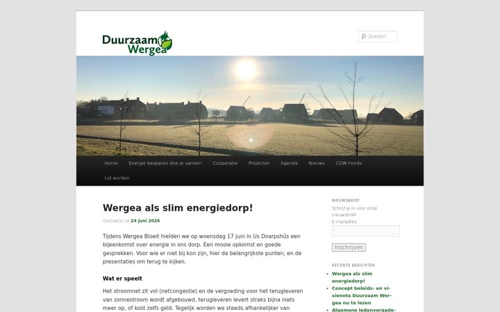 Screenshot stránky duurzaamwergea.nl