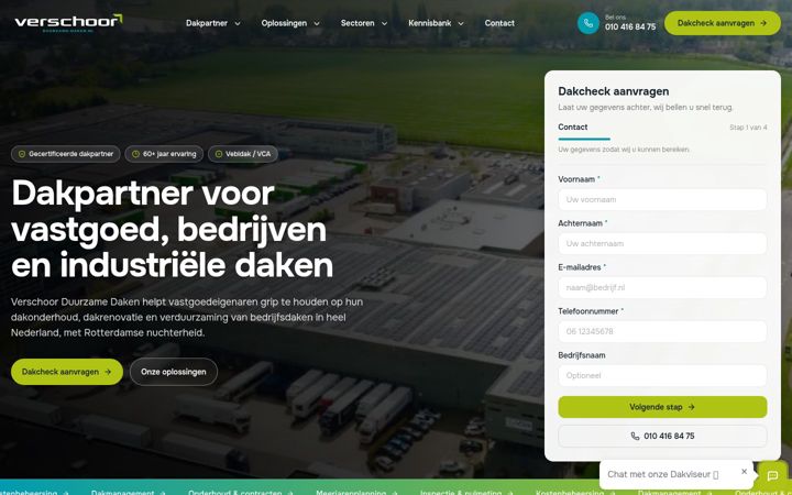 Screenshot di duurzame-daken.nl