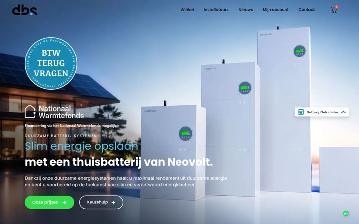 Screenshot di duurzamebatterijsystemen.nl