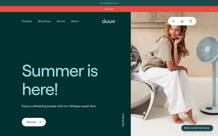 Screenshot of duux.com
