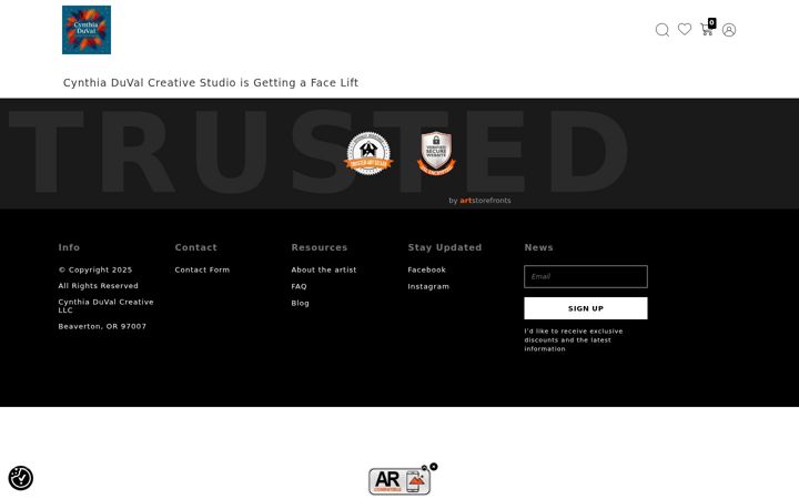 Screenshot of duvalcreative.com