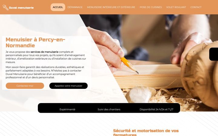 Screenshot of duvalmenuiserie.fr