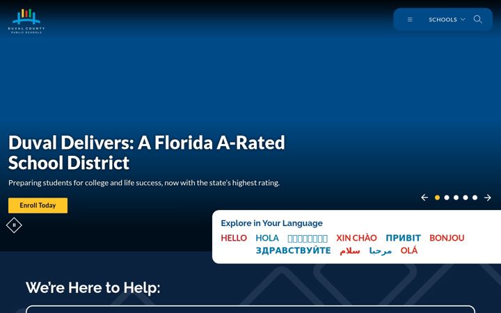 Screenshot of duvalschools.org