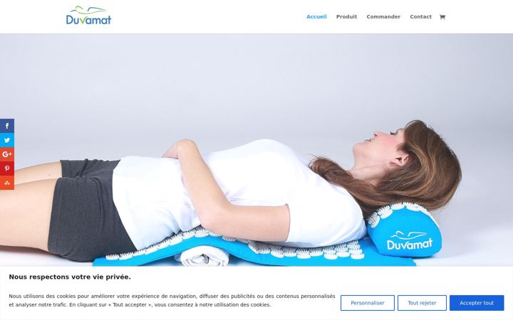 Screenshot von duvamat.fr