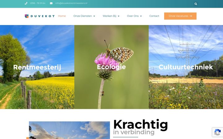 Screenshot di duvekotrentmeesters.nl