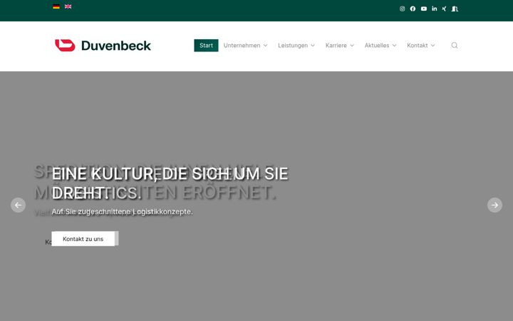 Snimka zaslona za duvenbeck.de