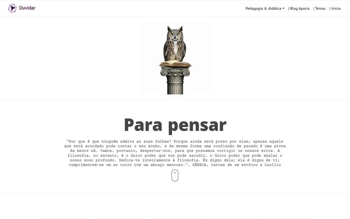 Screenshot of duvidar.com