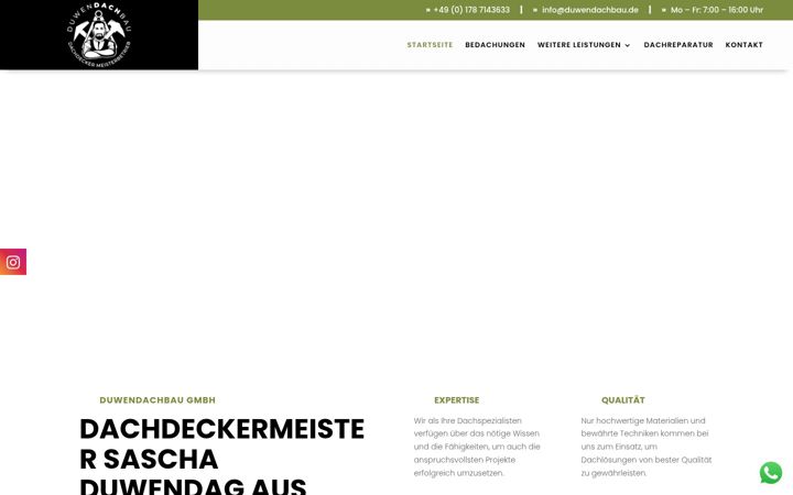 Screenshot of duwendachbau.de